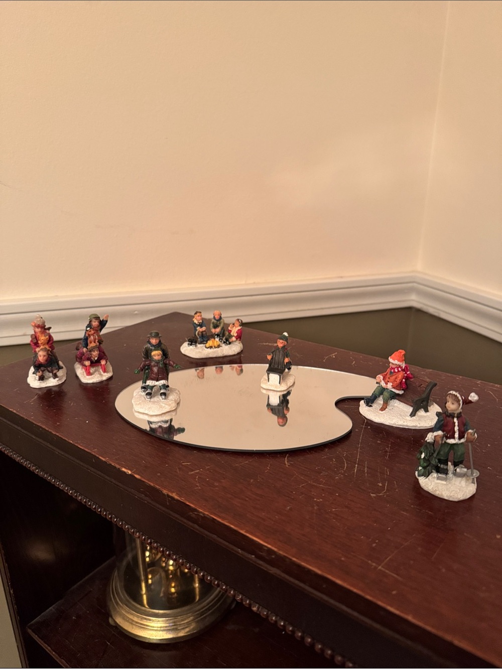 St. Nicholas Square Holiday Children Figurine Set - Red, Green, White